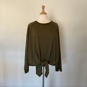 KOSMIOS Wide Sleeve Tie Waist Sweater L